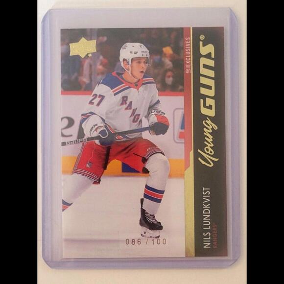 2021 Upper Deck Series 2 Young Guns UD Exclusives /100 Nils Lundkvist Rookie RC